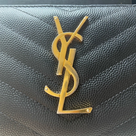 🖤 YSL Saint Laurent Monogram Cassandre Matelassé WOC In Grain De Poudre Leather - Picture 5 of 8